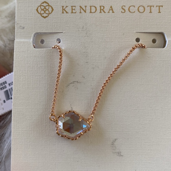 NWT Kendra Scott Rose Gold Tess Crystal Necklace - Picture 6 of 8